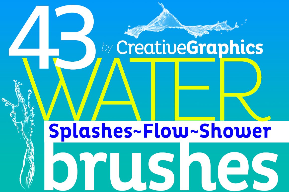 Water Brushes for Photoshop CS2-CCcover image.