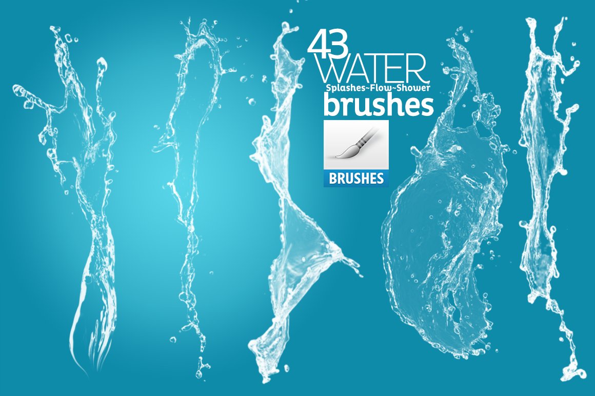 Water Brushes for Photoshop CS2-CCpreview image.