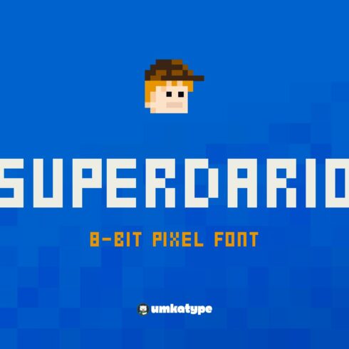 SuperDario Pixel Font cover image.