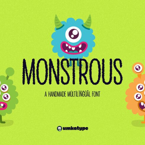 Monstrous - A Handmade Font cover image.