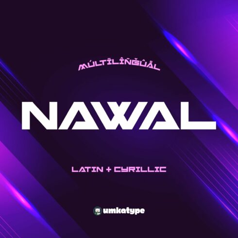 Nawal Futuristic Font cover image.