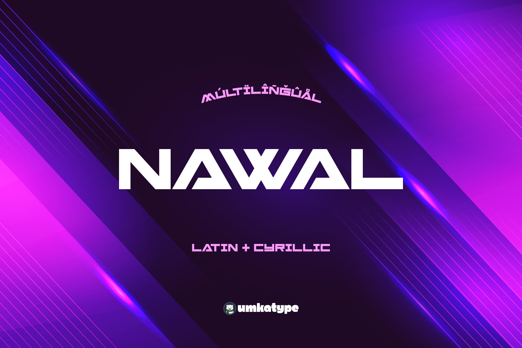 Nawal Futuristic Font cover image.