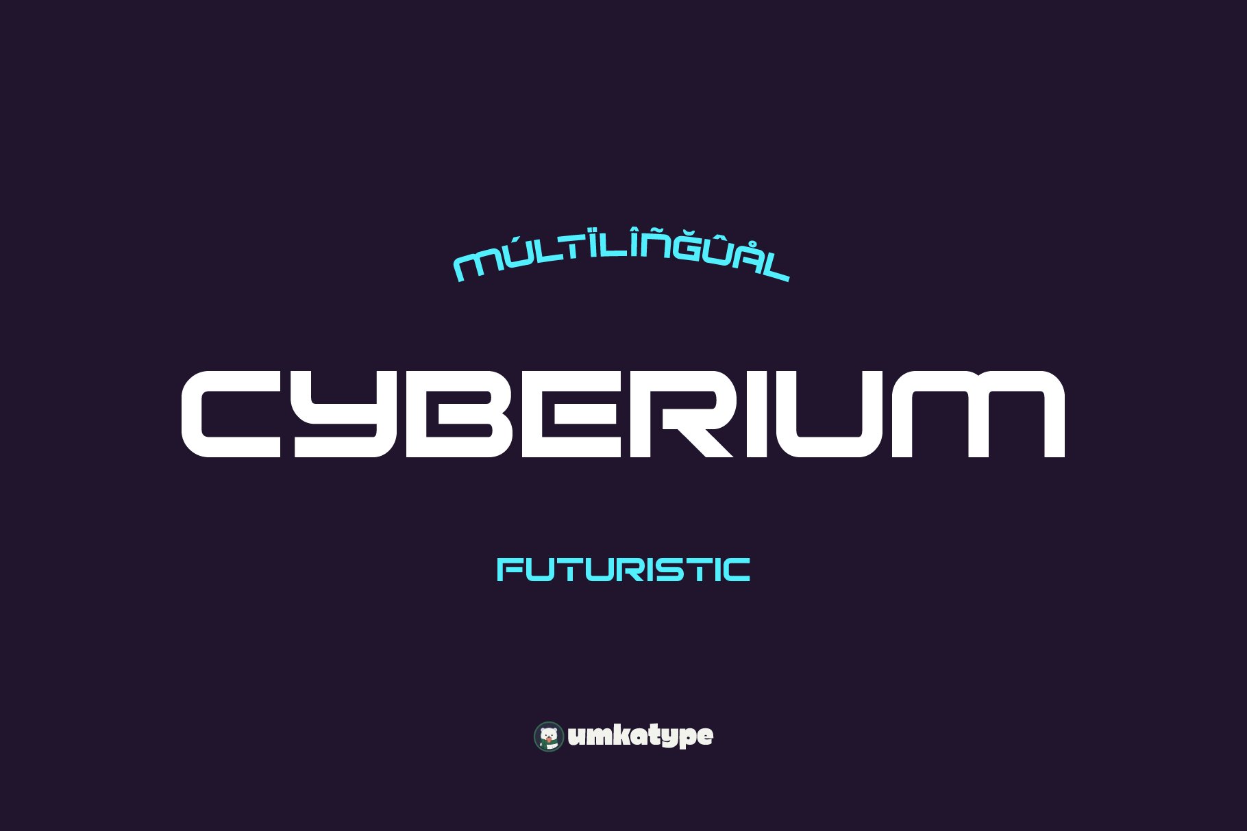 Cyberium Futuristic Font cover image.