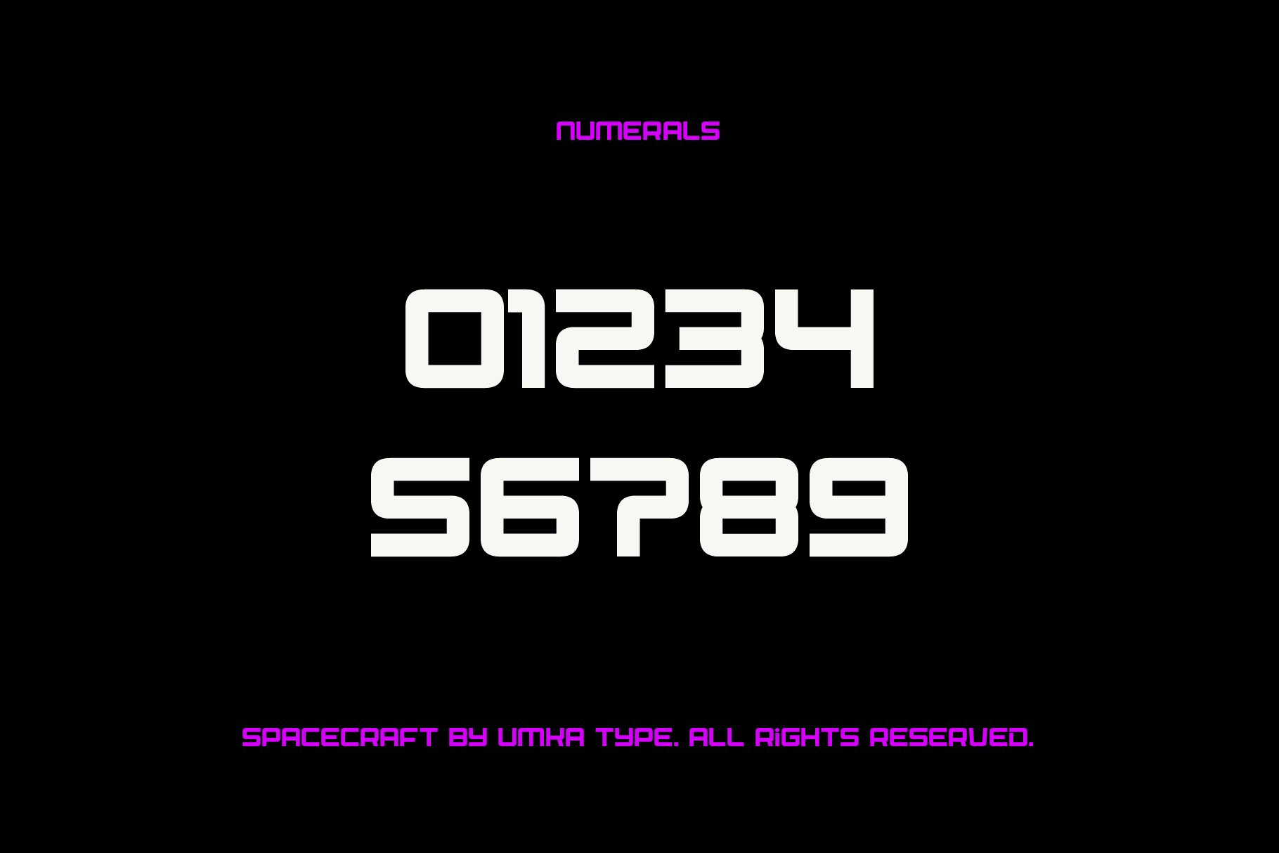 Spacecraft Font preview image.