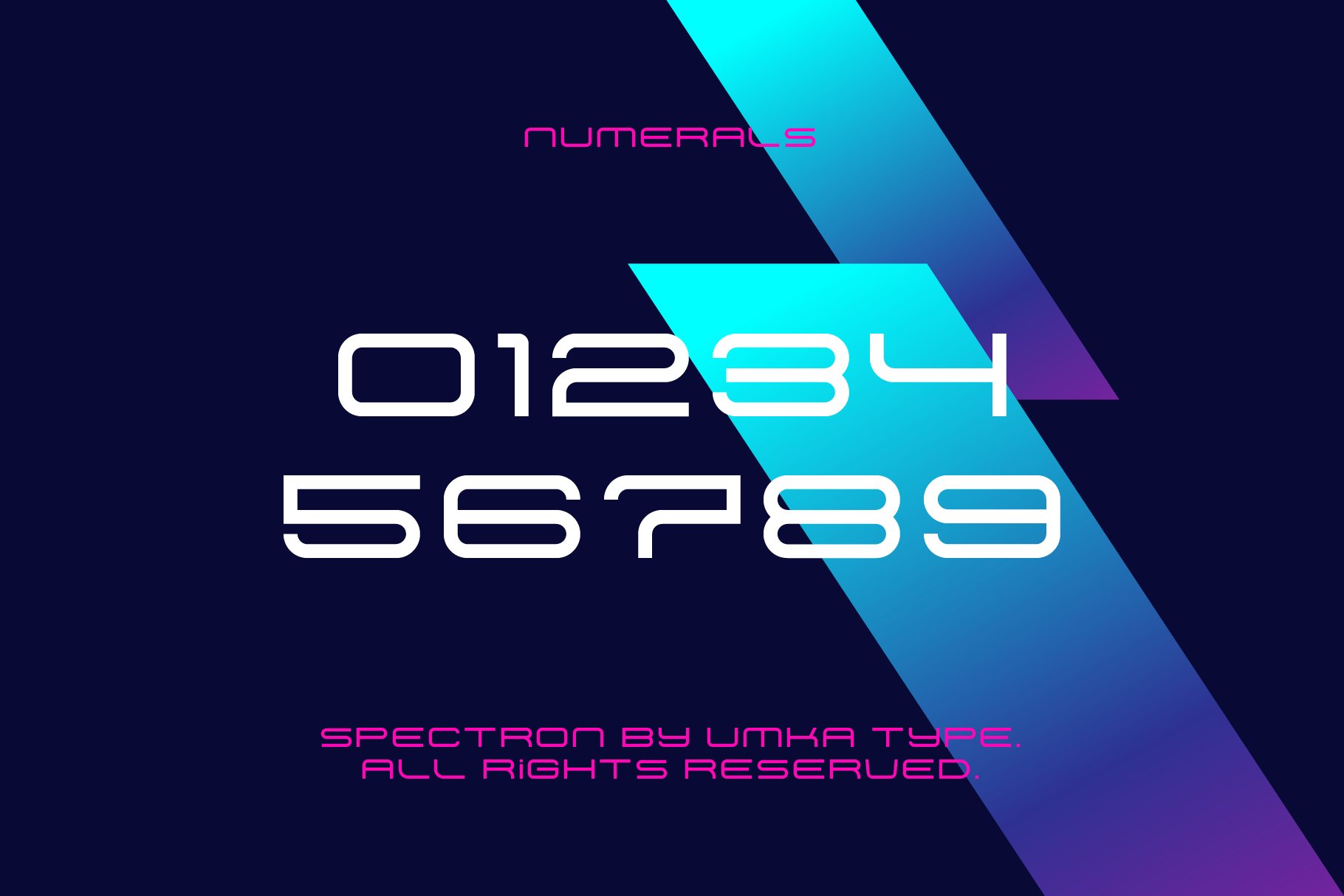 Spectron Futuristic Font preview image.