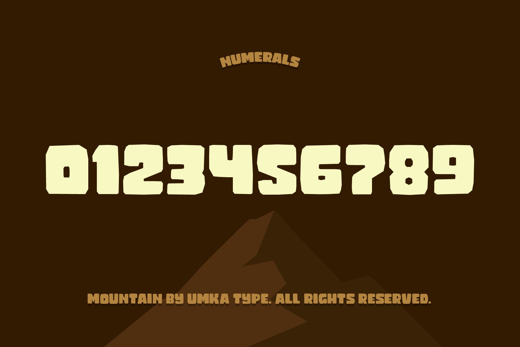 Mountain Font preview image.