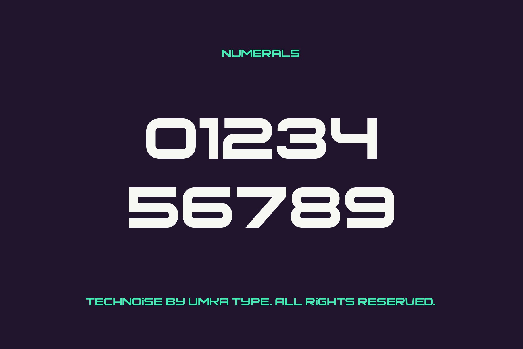 Technoise Font preview image.