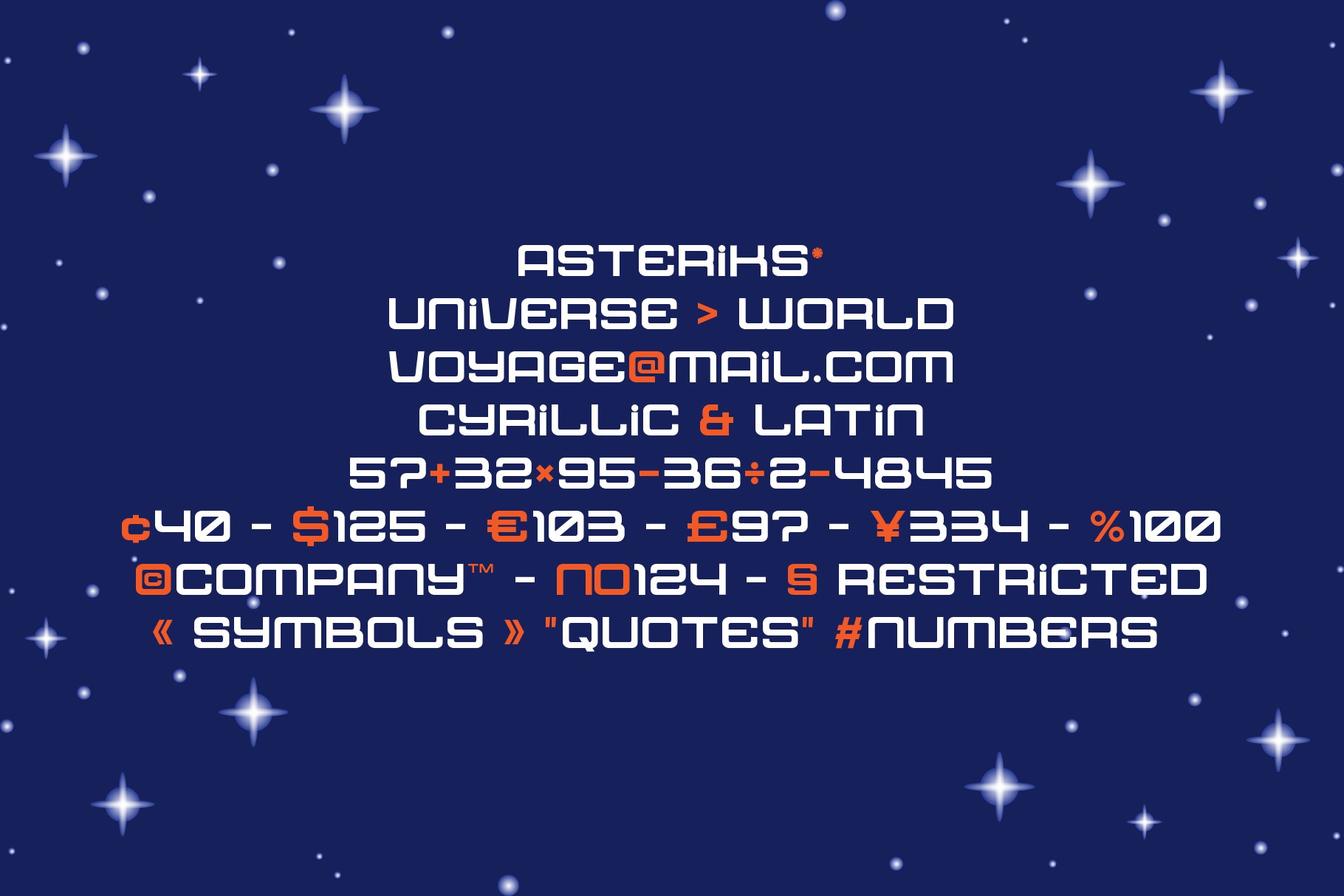 Voyage Font preview image.