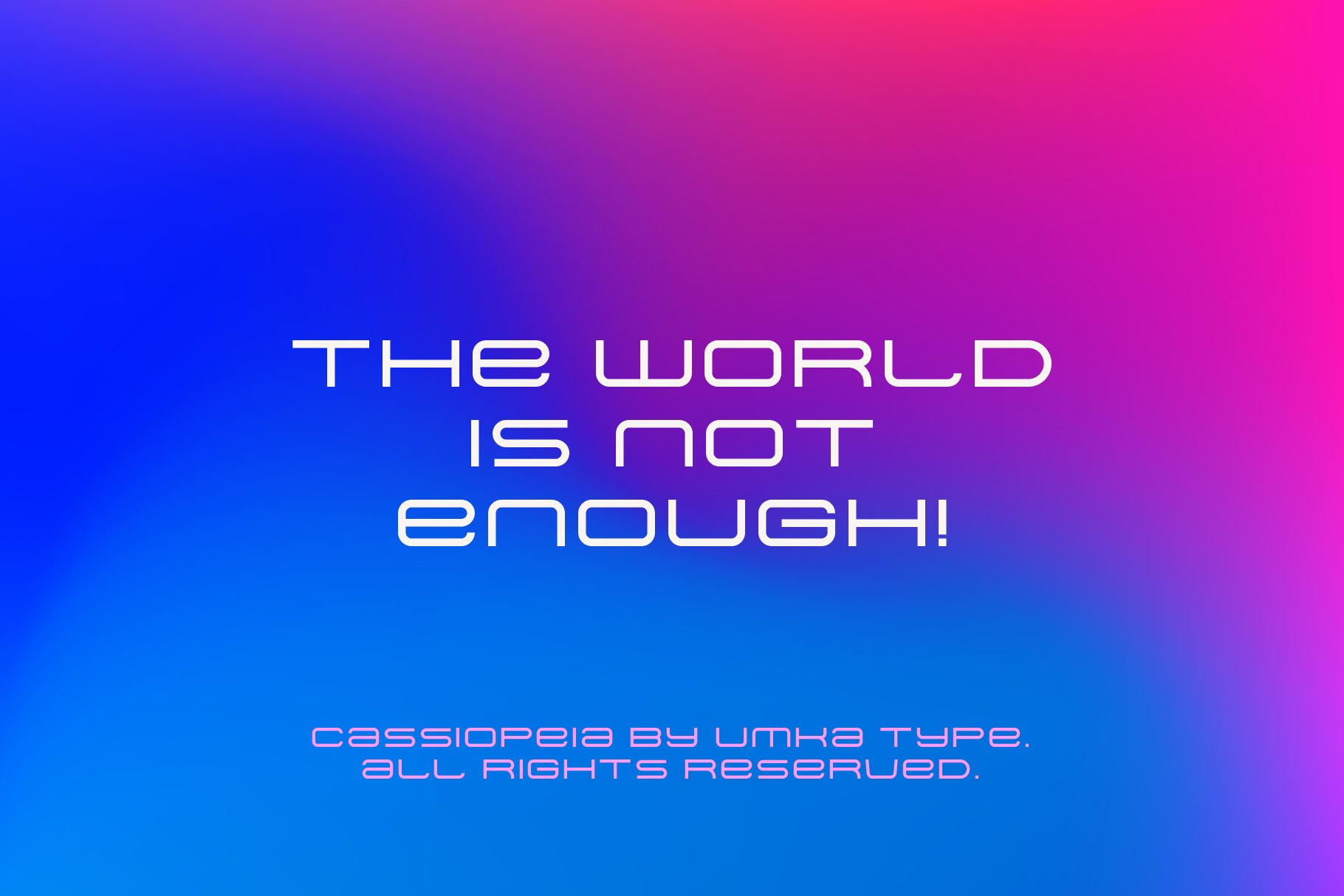 Cassiopeia Futuristic Font preview image.