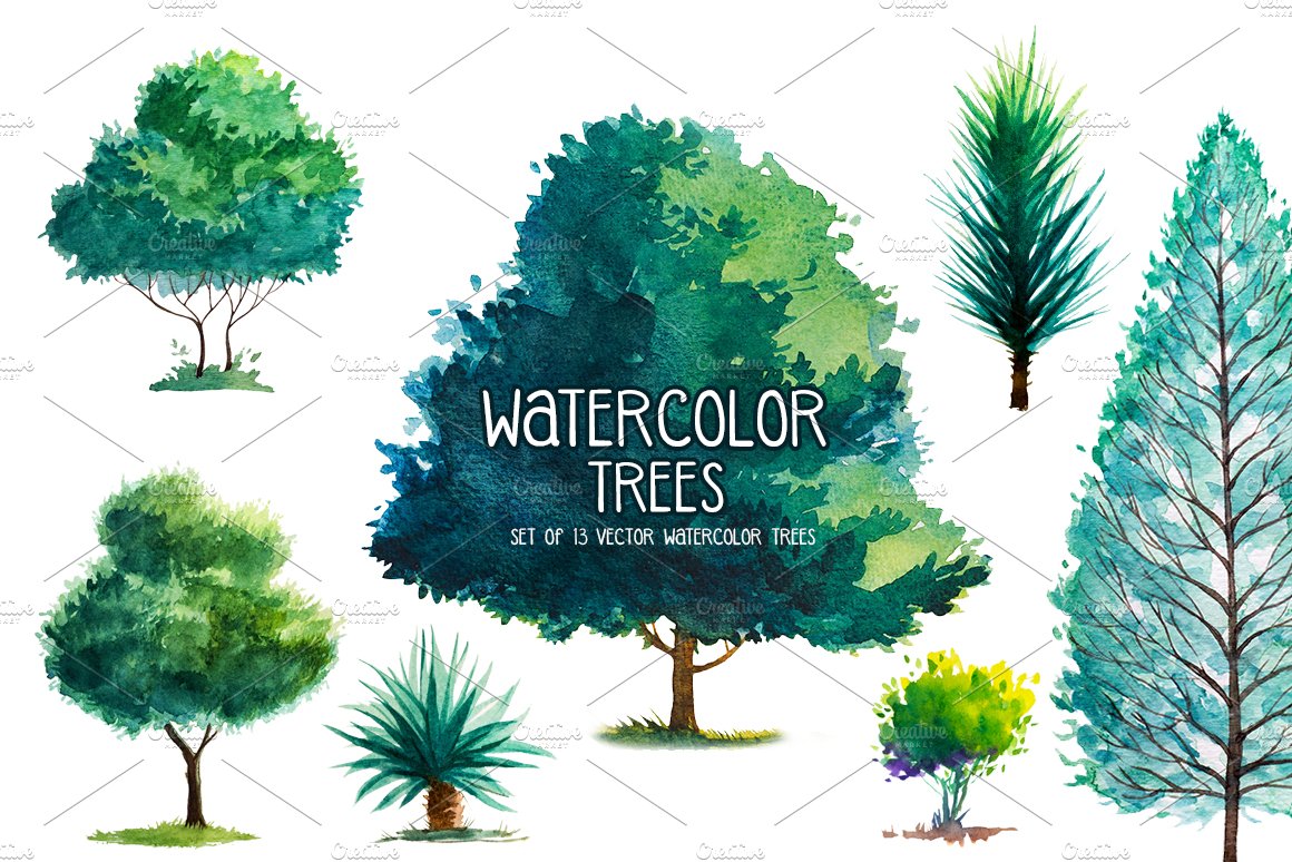 Watercolor Trees cover image.