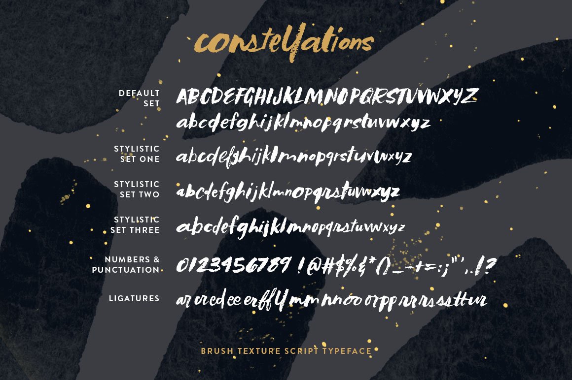 Constellations Textured Script preview image.