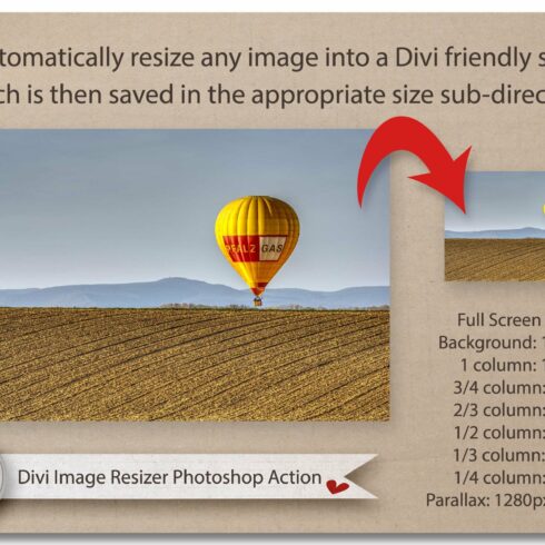 Divi Image Resizer Photoshop Actioncover image.
