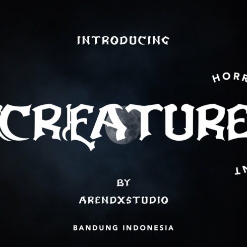 Creature - Horror Display Font cover image.