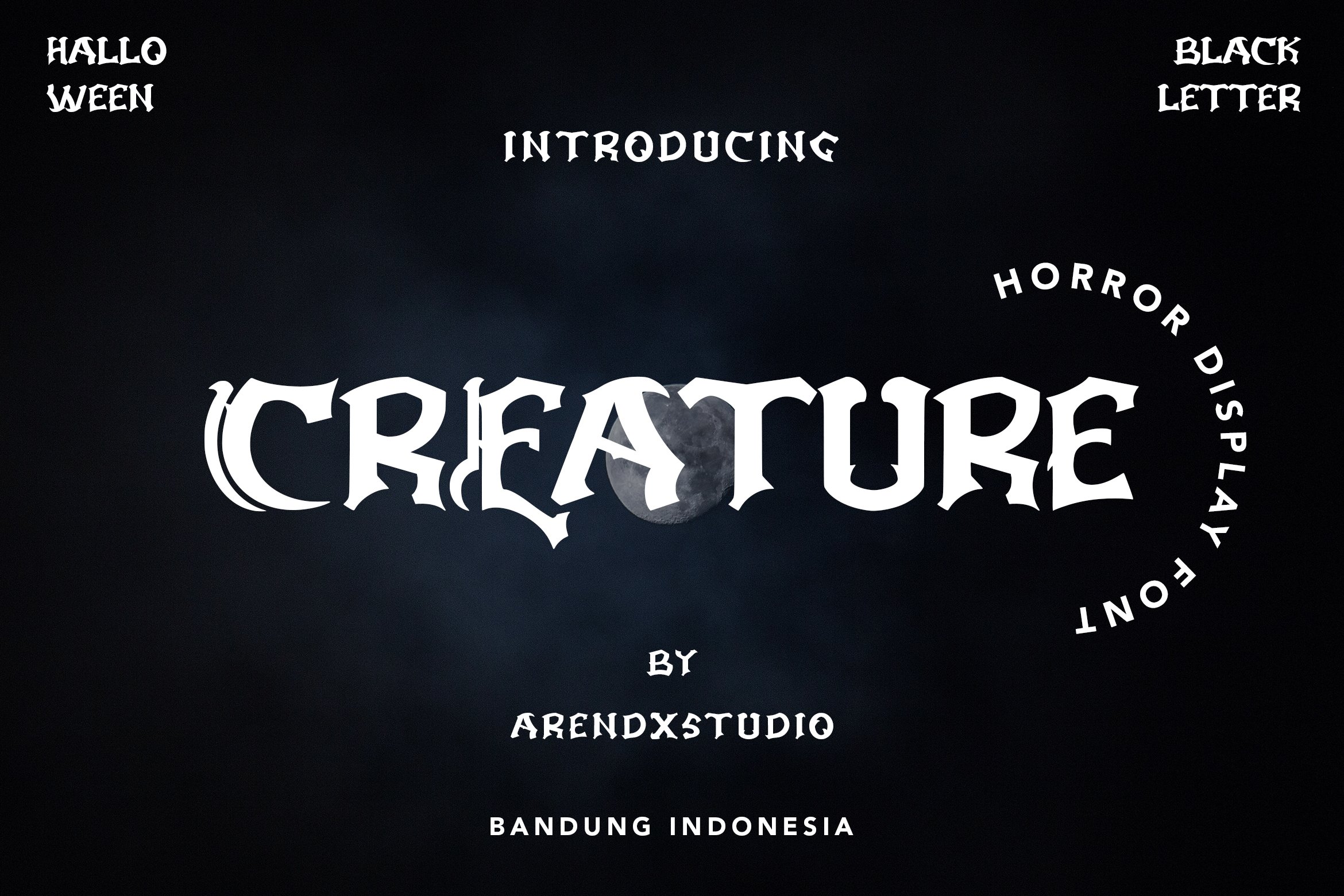 Creature - Horror Display Font cover image.