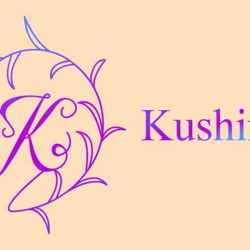 Kushina Monogram Font Logo cover image.