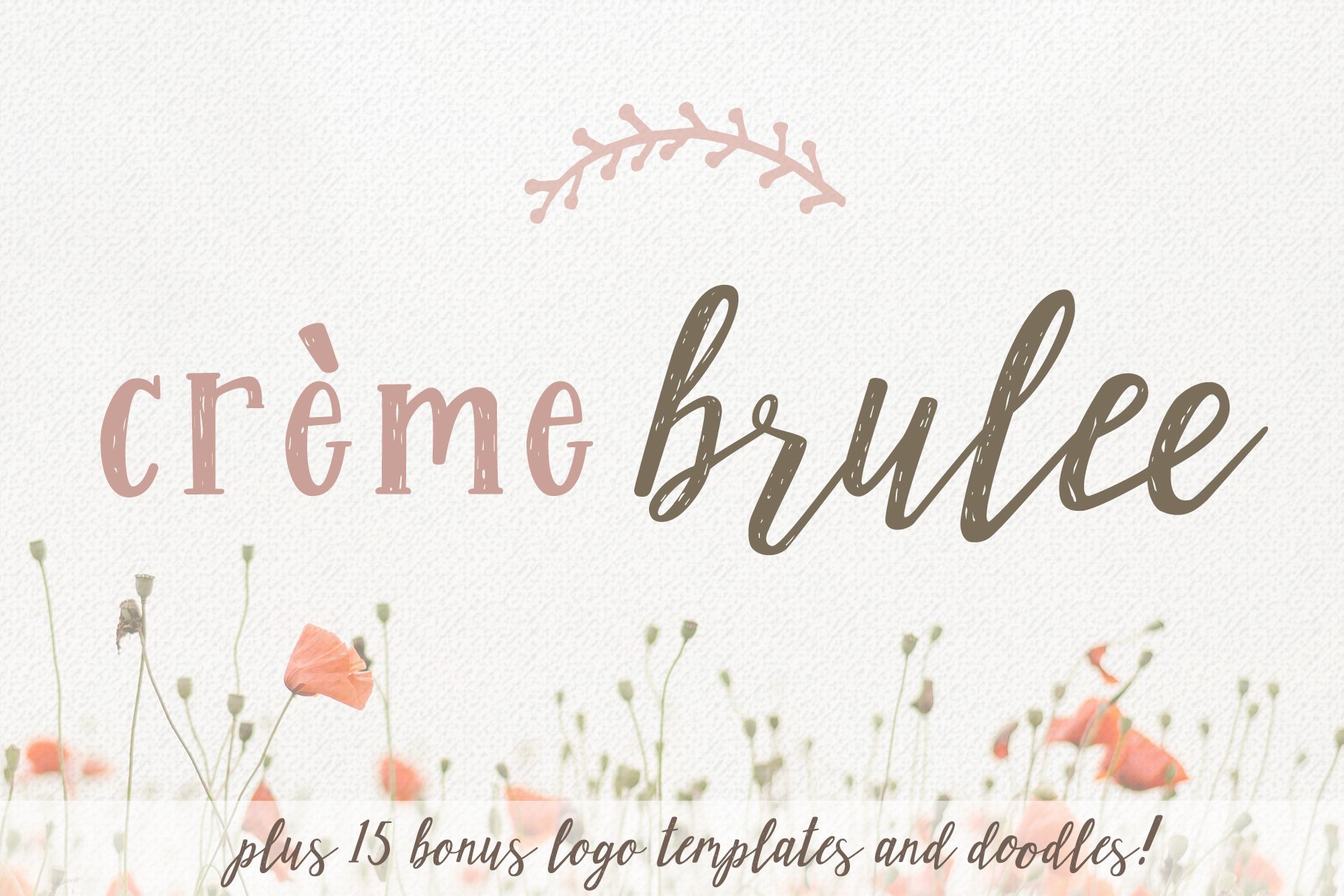 Creme Brulee Font Duo and Logo Kit cover image.