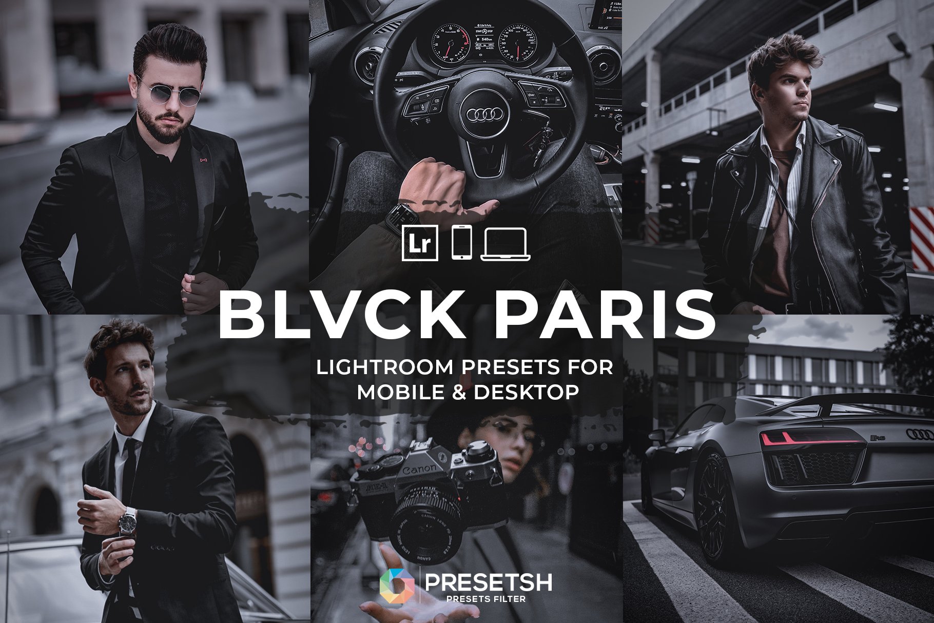 Black Paris Lightroom Presetscover image.