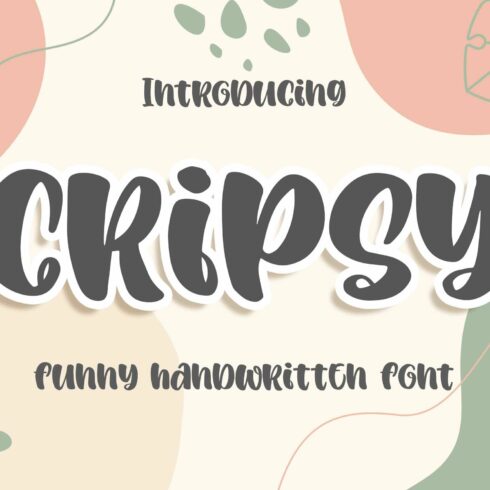 Cripsy a Funny Handwritten Font cover image.