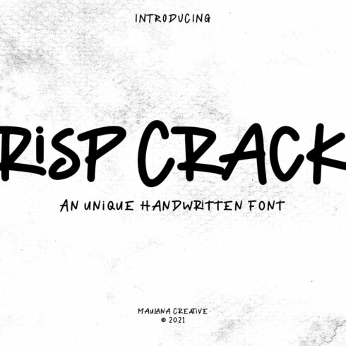 Crisp Cracks Unique Handwriting Font cover image.