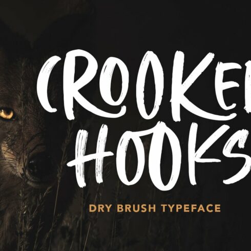 Crooked Hooks - Dry Brush Font cover image.