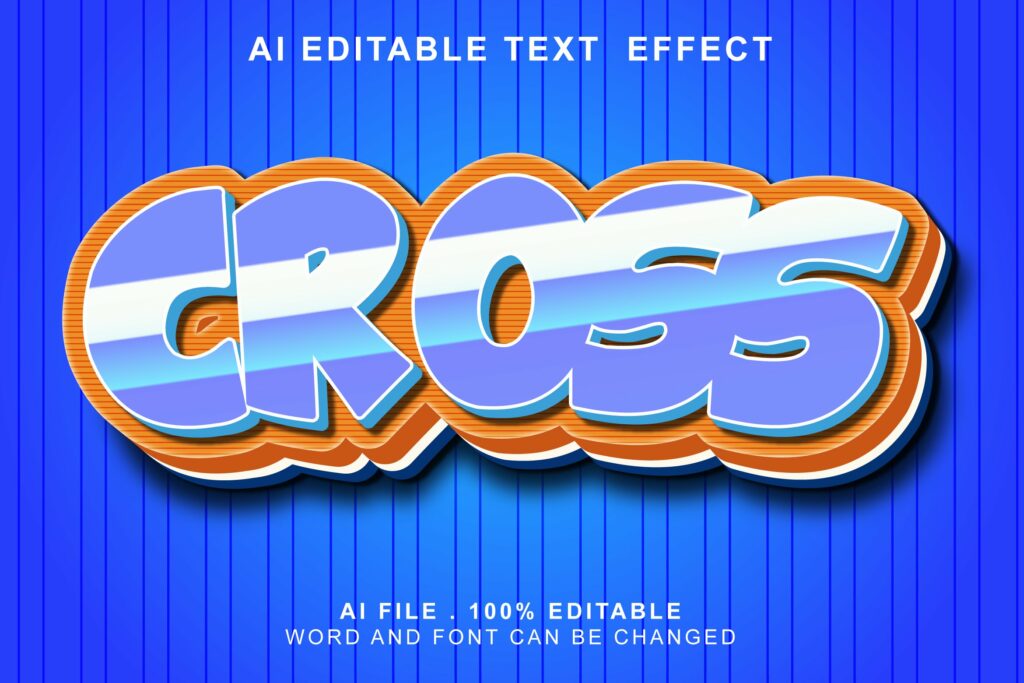 Text Based Cross Cross 3D Text Effect – MasterBundles