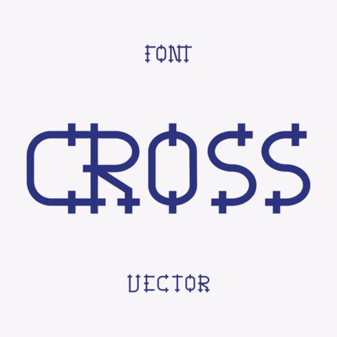 Vector Font. Cross cover image.
