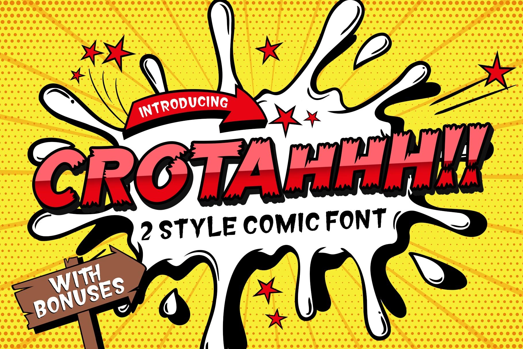 The Crotah Comic Style Font preview image.