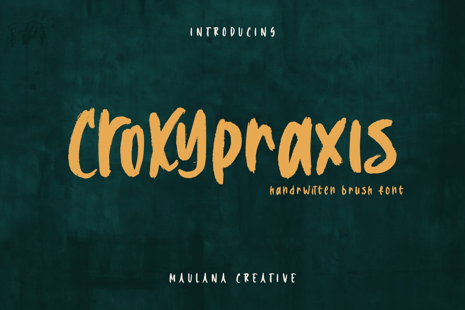 Croxypraxis Handwritten Brush Font cover image.