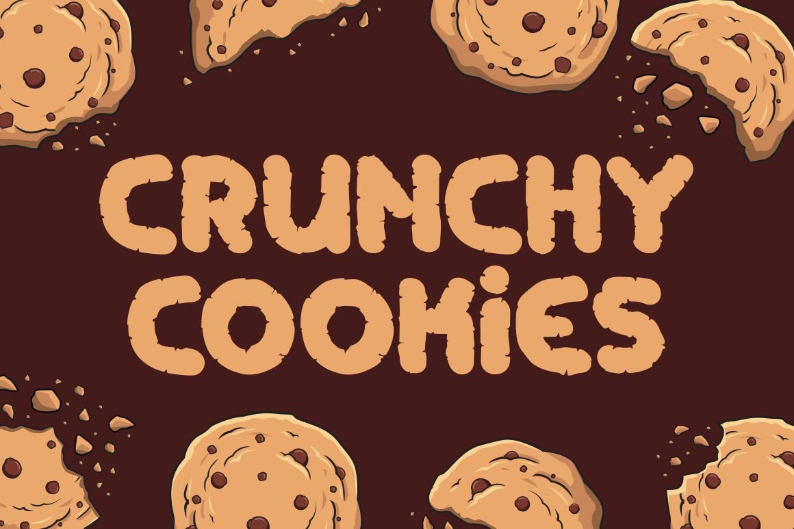 Crunchy Cookies - Bold Quirky Displa cover image.