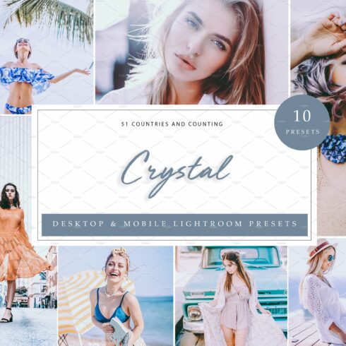 10 x Lightroom Presets, Crystalcover image.