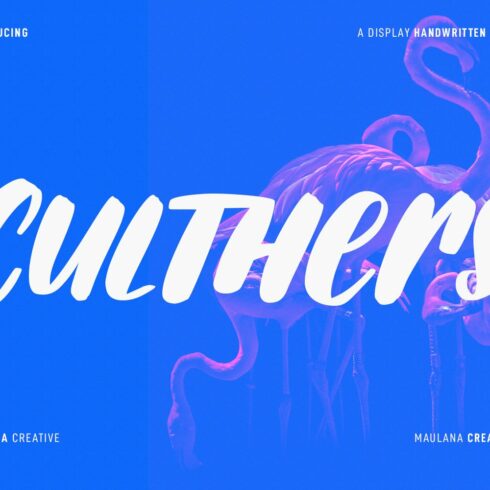 Culthers Handwritten Display Font cover image.