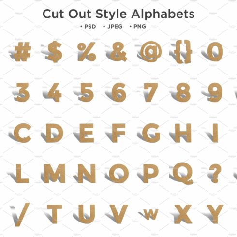 Cut Out Style Alphabet Typographycover image.