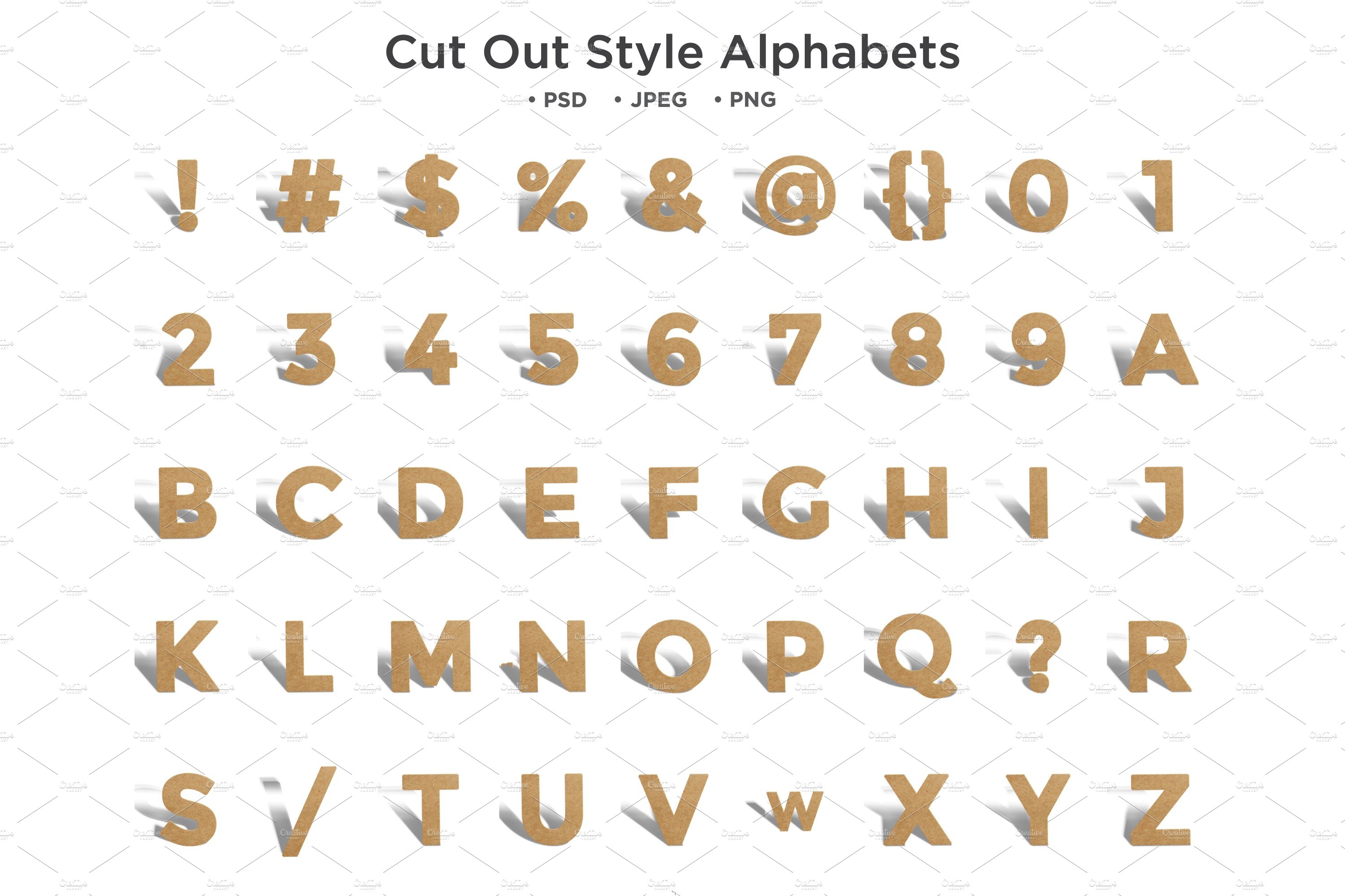 Cut Out Style Alphabet Typographycover image.