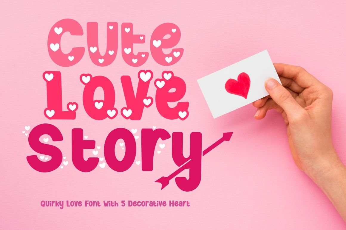 Cute Love Story - Quirky Love Font cover image.