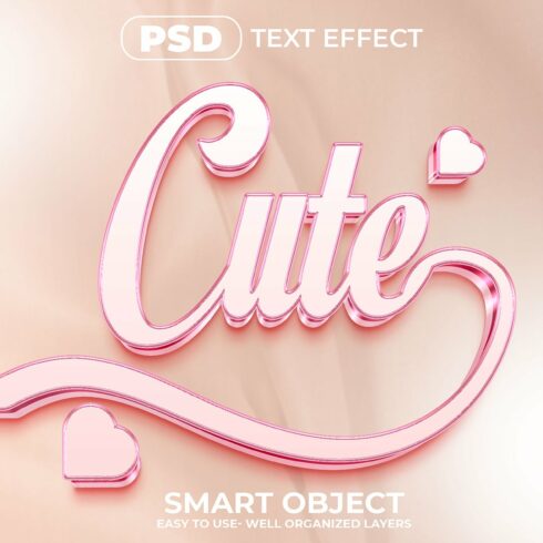 Cute 3d Editable Text Effect Stylecover image.