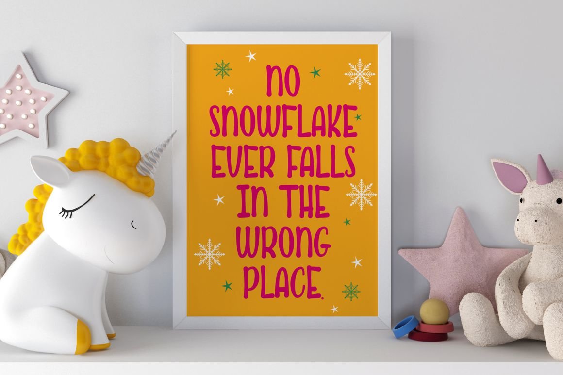 Cute Snow - Quirky Winter Font preview image.