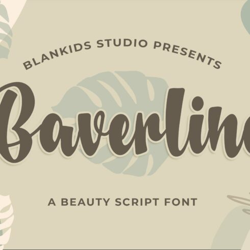 Baverline a Beauty Script Font cover image.