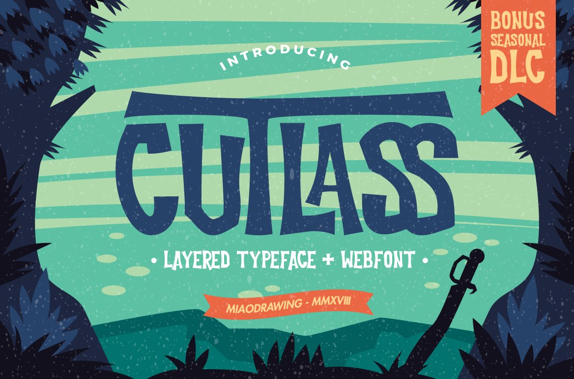 Cutlass Typeface + Bonus cover image.