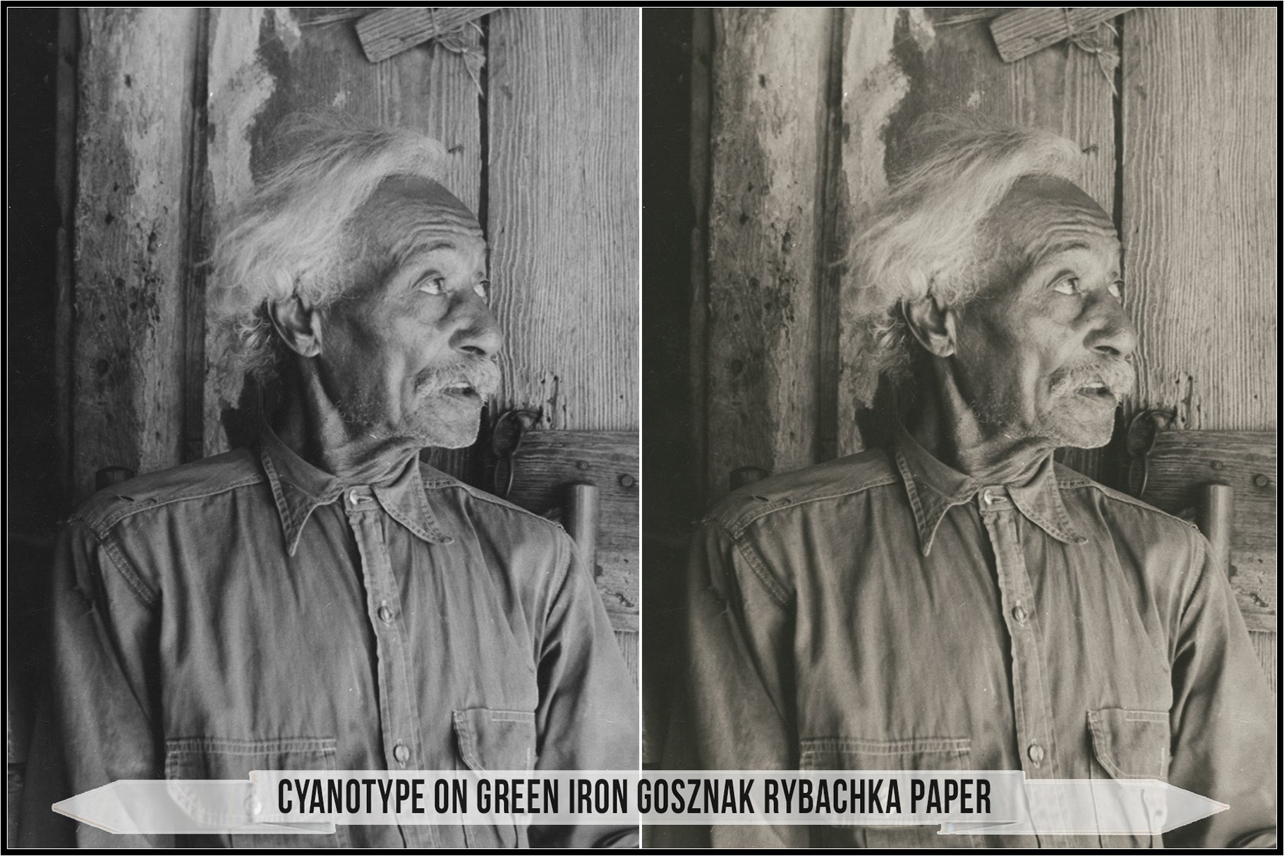 cyanotype on green iron gosznak rybachka paper 235