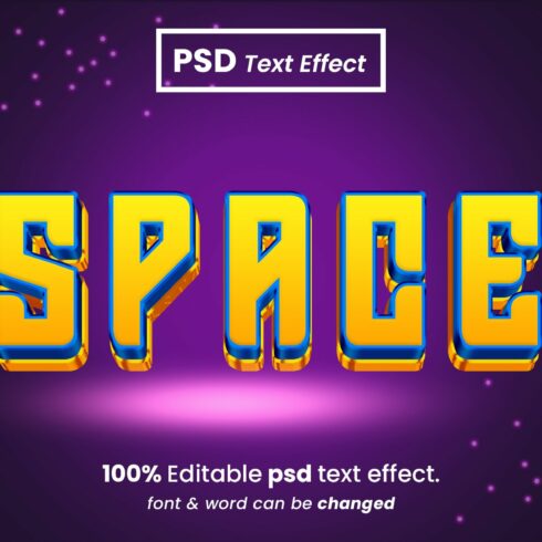 Space 3D Editable PSD Text Effectcover image.