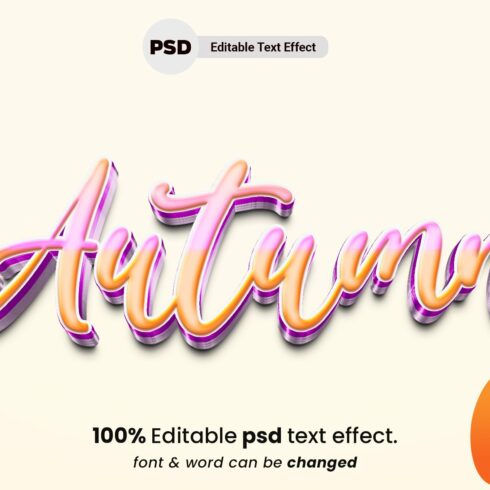 Autumn 3D editable PSD Text Effectcover image.