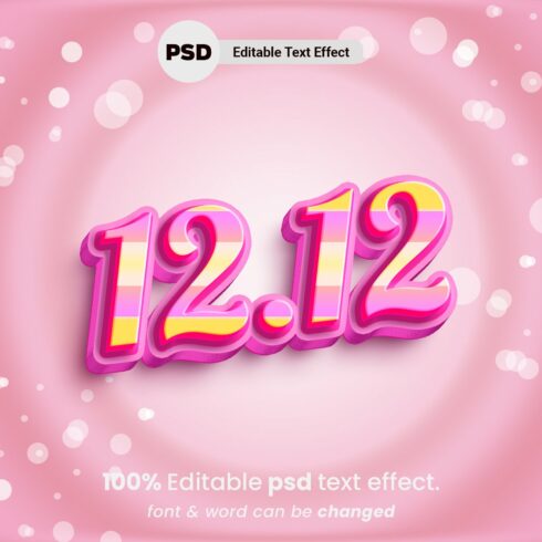 12.12 Flash Sale Lovely Text Effectcover image.