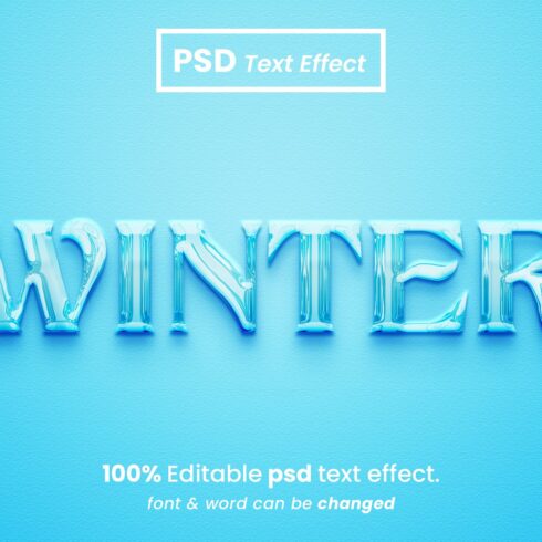 Winter 3D PSD Text Effectcover image.