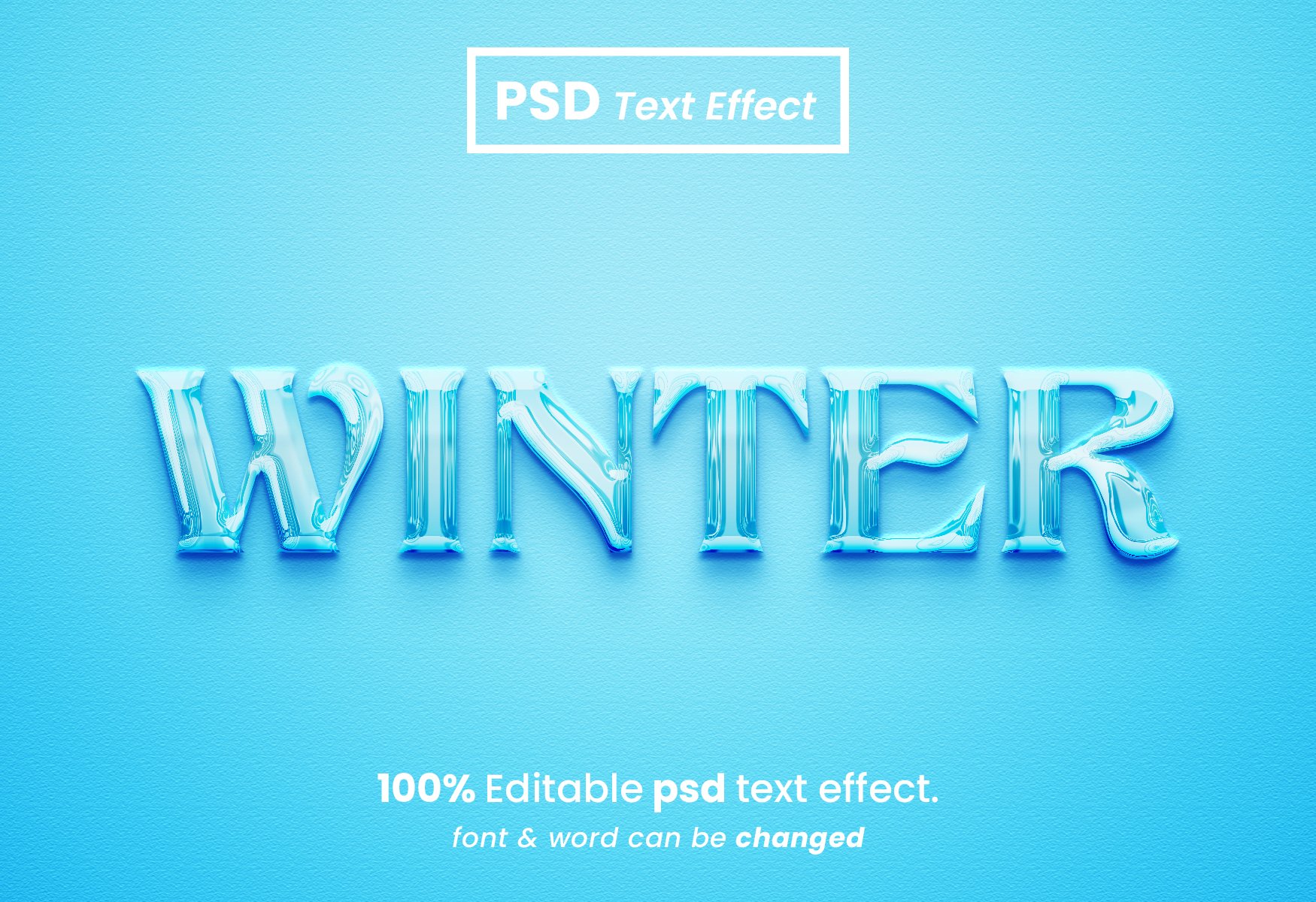 Winter 3D PSD Text Effectcover image.
