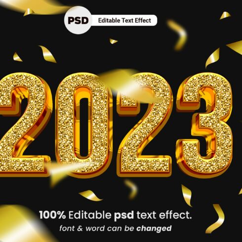 2023 3D Editable Text Effectcover image.