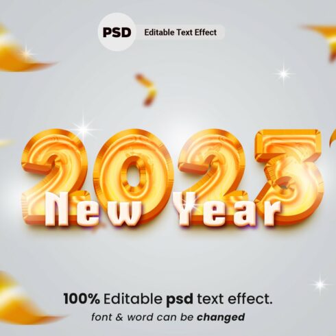 2023 3D Editable Text Effectcover image.