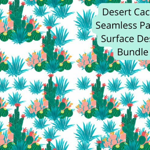 Desert Cactus Seamless Pattern cover image.