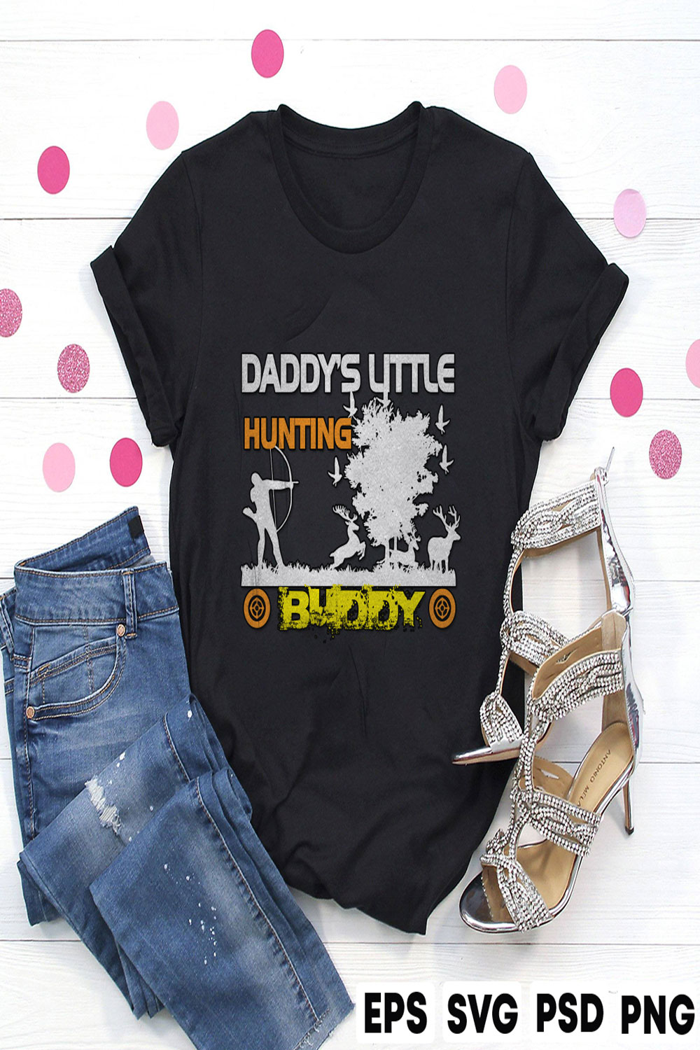 daddy\\\'s little hunting buddy pinterest preview image.