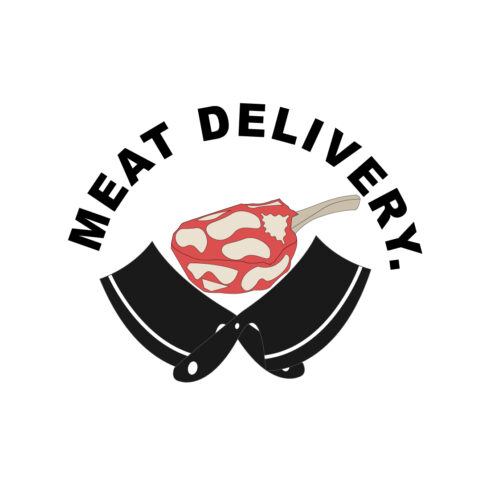 Meat Delivery - TShirt Print Design cover image.