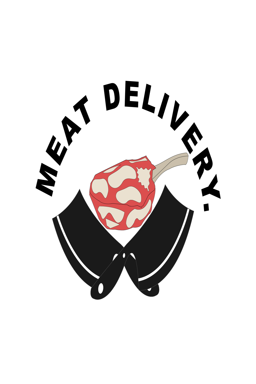 Meat Delivery - TShirt Print Design pinterest preview image.